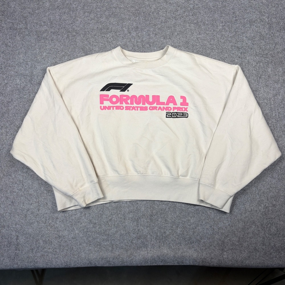 PacSun Formula 1 United States Grand Prix 2023 Sweatshirt Cream Pink Large F1